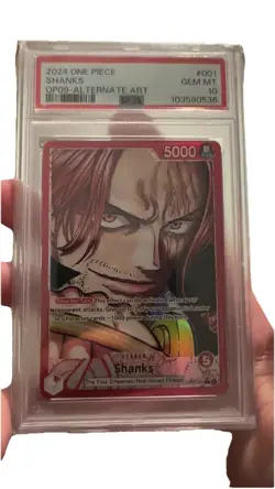 2024 One Piece Op09-Emperors In The New World 001 Shanks Alternate Art PSA 10 - Image 1