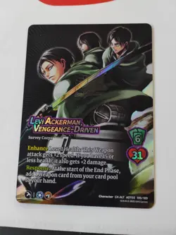 Universes Attack On Titan Levi Ackerman Vengeance Driven Alternate Art Card - Image 1