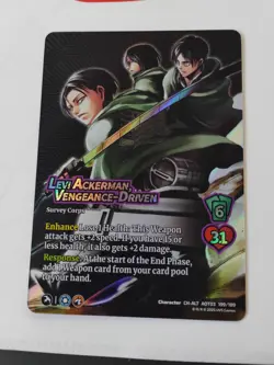 Universes Attack On Titan Levi Ackerman Vengeance Driven Alternate Art Card - Image 2