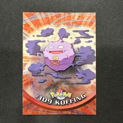 Topps Pokemon Card TV Series Chrome Foil Blue Logo 1st Edition #109 Koffing NM - Image 1