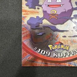 Topps Pokemon Card TV Series Chrome Foil Blue Logo 1st Edition #109 Koffing NM - Image 2