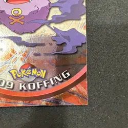 Topps Pokemon Card TV Series Chrome Foil Blue Logo 1st Edition #109 Koffing NM - Image 3