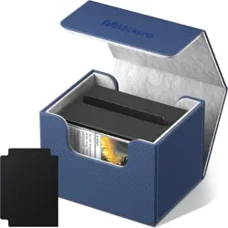 Mlikero Card Deck Box, Commander Deck Box Holds 100+ Double-Sleeved Cards with D - Image 1