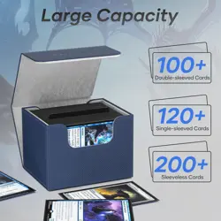 Mlikero Card Deck Box, Commander Deck Box Holds 100+ Double-Sleeved Cards with D - Image 2