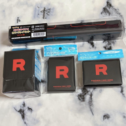 Pokemon Center Card Sleeves Team Rocket Rubber Playmat Supply 4 pieces Game - Image 1