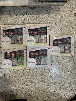 5X One Piece Trading Card Game Illustration Box: Volume 1 & 4X Vol 2 New Sealed - Image 1