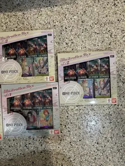 5X One Piece Trading Card Game Illustration Box: Volume 1 & 4X Vol 2 New Sealed - Image 3