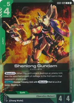 Shenlong Gundam (GD01-029%)Gundam Card Game . Newtype Rising Rare . GD01-029 - Image 2