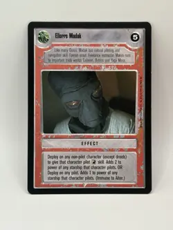 Decipher Inc - Star Wars "ELLORRS MADAK" 1995 CCG Trading Card - black - Image 1