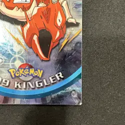 Topps Pokemon Card TV Series 2 Chrome Foil Blue Logo 1st Edition #99 Kingler LP - Image 3