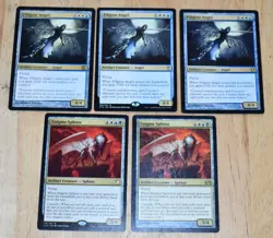 MTG 5x Rare Artifact Creature FILIGREE ANGEL & ENIGMA SPHINX - Image 1