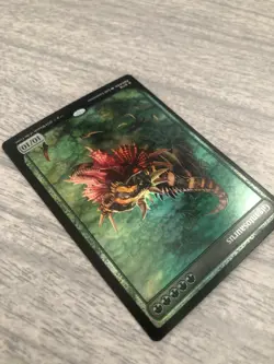 MTG Magic Gigantosaurus #718 x 1 - DFDN - FOIL Textless Full Art FREE SHIPPING - Image 3