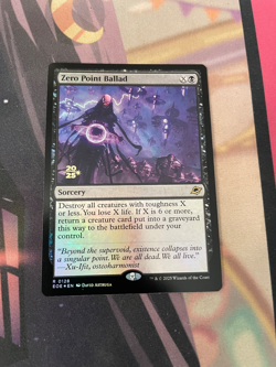 MTG - ZERO POINT BALLAD - RARE - PRERELEASE - FOIL - NM - EOE - Image 1