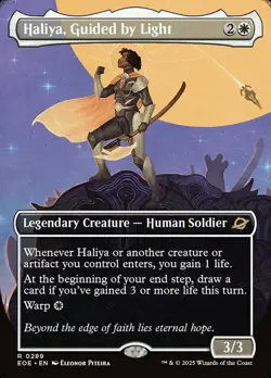 MTG Haliya, Guided by Light - Foil - Borderless, NM-Mint, English Edge of Eterni - Image 1