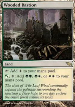 MTG Wooded Bastion, Moderate Play, English Shadowmoor - Image 1