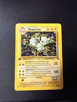 Magneton 1st Edition Fossil Rare Non Holo Foil Pokemon 1999 Vintage # 26/62 - Image 1