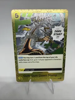 Gum-Gum Dawn Stamp Gold Rare Foil OP13-117 - Carrying on His Will - One Piece - Image 1
