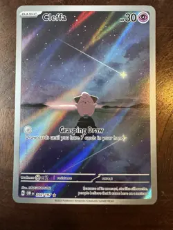 Pokemon TCG Cleffa Obsidian Flames Illustration Rare Card 202/197 NM Condition - Image 1