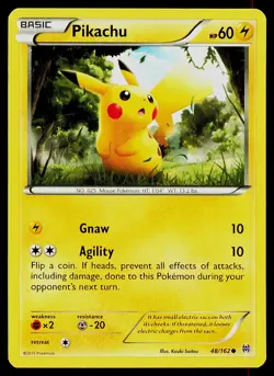 Pokemon Card Pikachu 48/162 BREAKthrough Common - Image 1