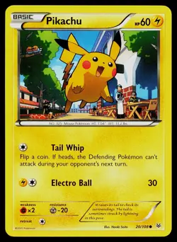 Pokemon Card Pikachu 20/108 Roaring Skies Common - Image 1