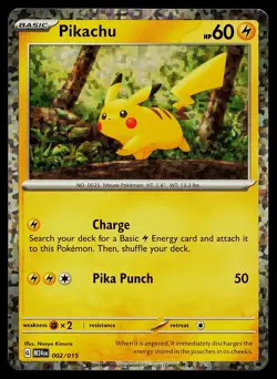 Pokemon Card Pikachu 002/015 McDonald's Promo Holo - Image 1