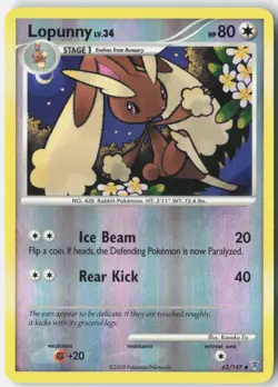 Lopunny Supreme Victors 63 Pokemon Card Reverse Holo - Image 1