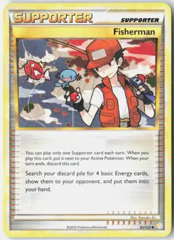 Fisherman HeartGold SoulSilver 92/123 Pokemon Card - Image 1
