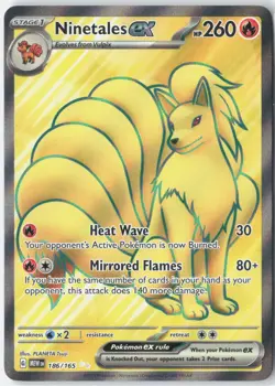 Ninetales ex SV: Scarlet & Violet 151 186/165 Pokemon Card Holo - Image 1