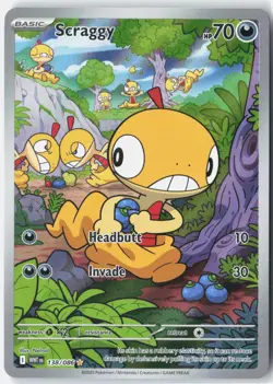 Scraggy SV: White Flare 138/086 Pokemon Card Holo - Image 1