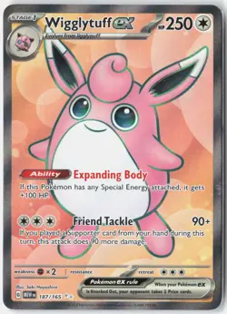 Wigglytuff ex SV: Scarlet & Violet 151 187/165 Pokemon Card Holo - Image 1