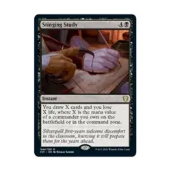WOTC MtG Commander 2021 Stinging Study (R) NM - Image 1