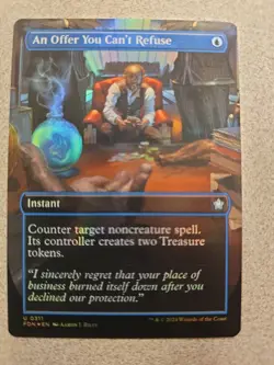 An Offer You Can't Refuse (Borderless) Foundations MTG Foil Near Mint - Image 1