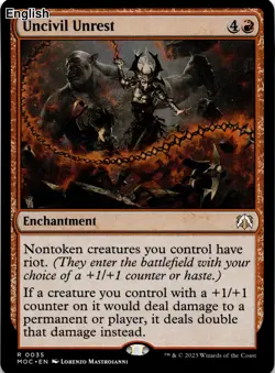 Uncivil Unrest MTG Commander: March of the Machine Rare LP Pck Fresh - Image 2
