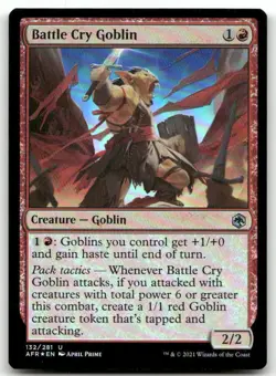Battle Cry Goblin #132 (Foil) (LP) Forgotten Realms AFR Magic MTG - Image 1