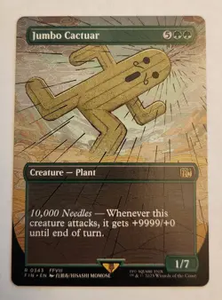 MTG Final Fantasy, Jumbo Cactuar - Borderless Rare NM+ - Image 1