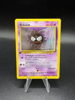 Pokemon Base Set 1st Edition German Gastly (Nebulak) 50/102 NM GQ3 - Image 1
