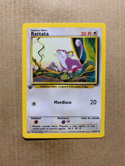1st Edition SPANISH Rattata 61/102 Base Set - Common Pokemon Card - NM/Mint - Image 1