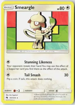 Smeargle SM - Lost Thunder 157/214 Pokemon Card - Image 1