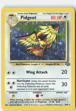 Pidgeot Base Set 2 014/130 Pokemon Card Holofoil Crease - Image 1