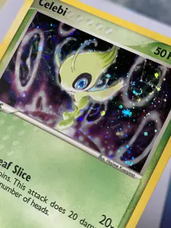 2005 Pokemon TCG Celebi - 029 - Holo Rare Black Star Promo Pokemon swirl - Image 4