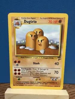 Pokemon TCG Dugtrio 23/130 Base Set 2 Rare WOTC Vintage Card - Image 1