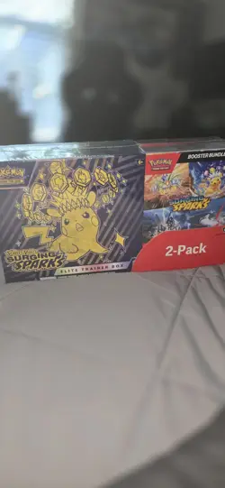 Pokemon Surging Sparks ETB & Booster Bundle Costco 2-pack. Factory Sealed - Image 1