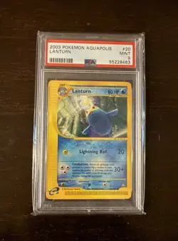 Pokemon 2003 Aquapolis Lanturn 20/147 PSA 9 MINT - Image 1