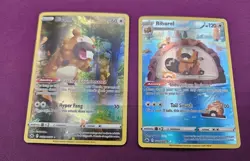 Pokemon TCG Crown Zenith Galarian Gallery Bidoof GG29 & Bibarel GG25 Holo EN - Image 1