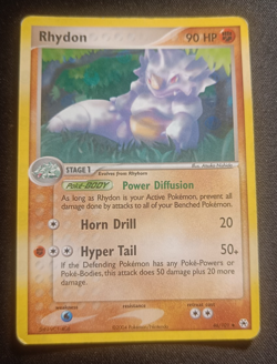 Pokemon Rhydon 46/101 EX Hidden Legends - Reverse Holo ENG Good/EXC Vintage - Image 1