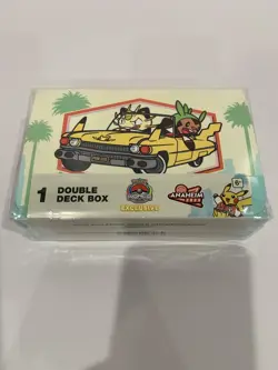 Pokemon World Championships 2025 Anaheim Meowth Car Scene Double Deck Box SEALED - Image 1
