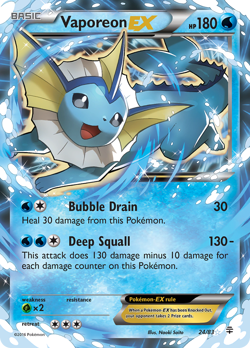 Vaporeon EX (24/83) XY: Generations​ - Lightly Played Holofoil Pokemon TCG - Image 1