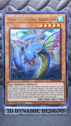 | Yugioh Ocean Dragon Lord - Kairyu-Shin LED9-EN017 1st Ultra Rare NM 🔥 | - Image 1