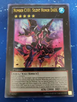 Yugioh Number C101: Silent Honor DARK LVAL-EN046 Ultra Rare 1st Ed - Image 1