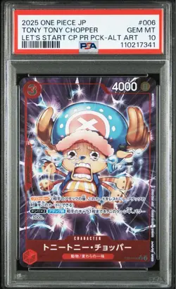 PSA10 Tony Tony Chopper SR Parallel One Piece Card Japanese - Image 1